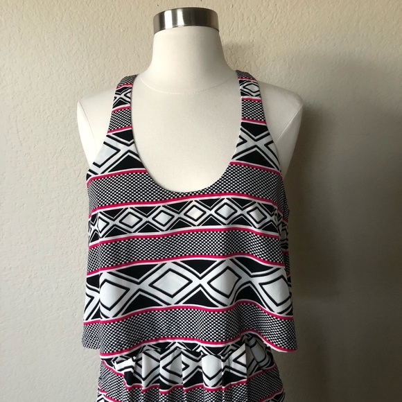 BEBE Tribal Geometric Striped Mini Dress XS - Picture 4 of 10